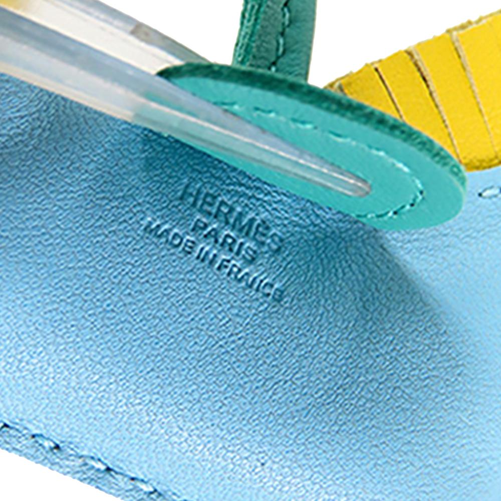 Hermès Blue Milo Lambskin and Swift Grigri Rodeo Pegase Bag Charm PM France