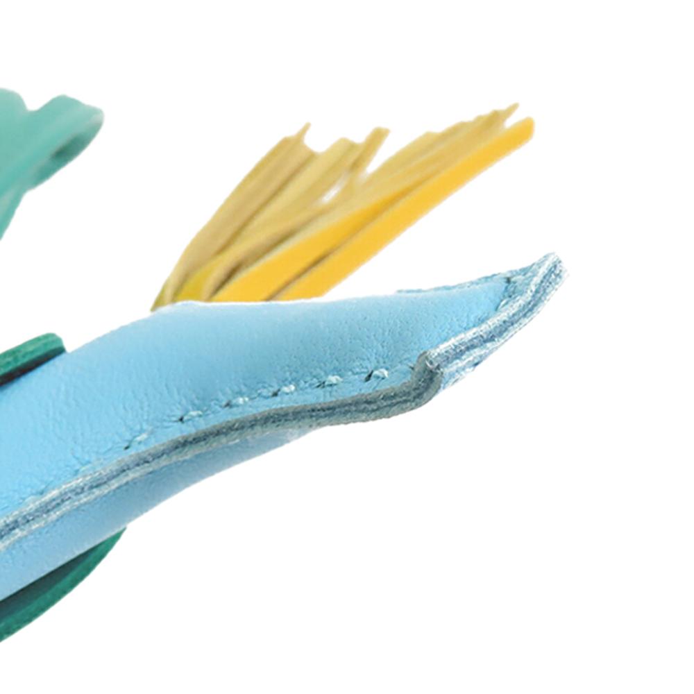 Hermès Blue Milo Lambskin and Swift Grigri Rodeo Pegase Bag Charm PM France