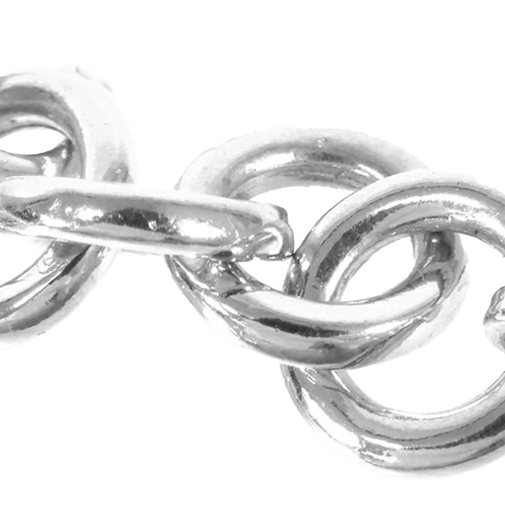 Chanel AB Chanel Silver Silver Plated Metal CC Crystal Clover Pendant Necklace France