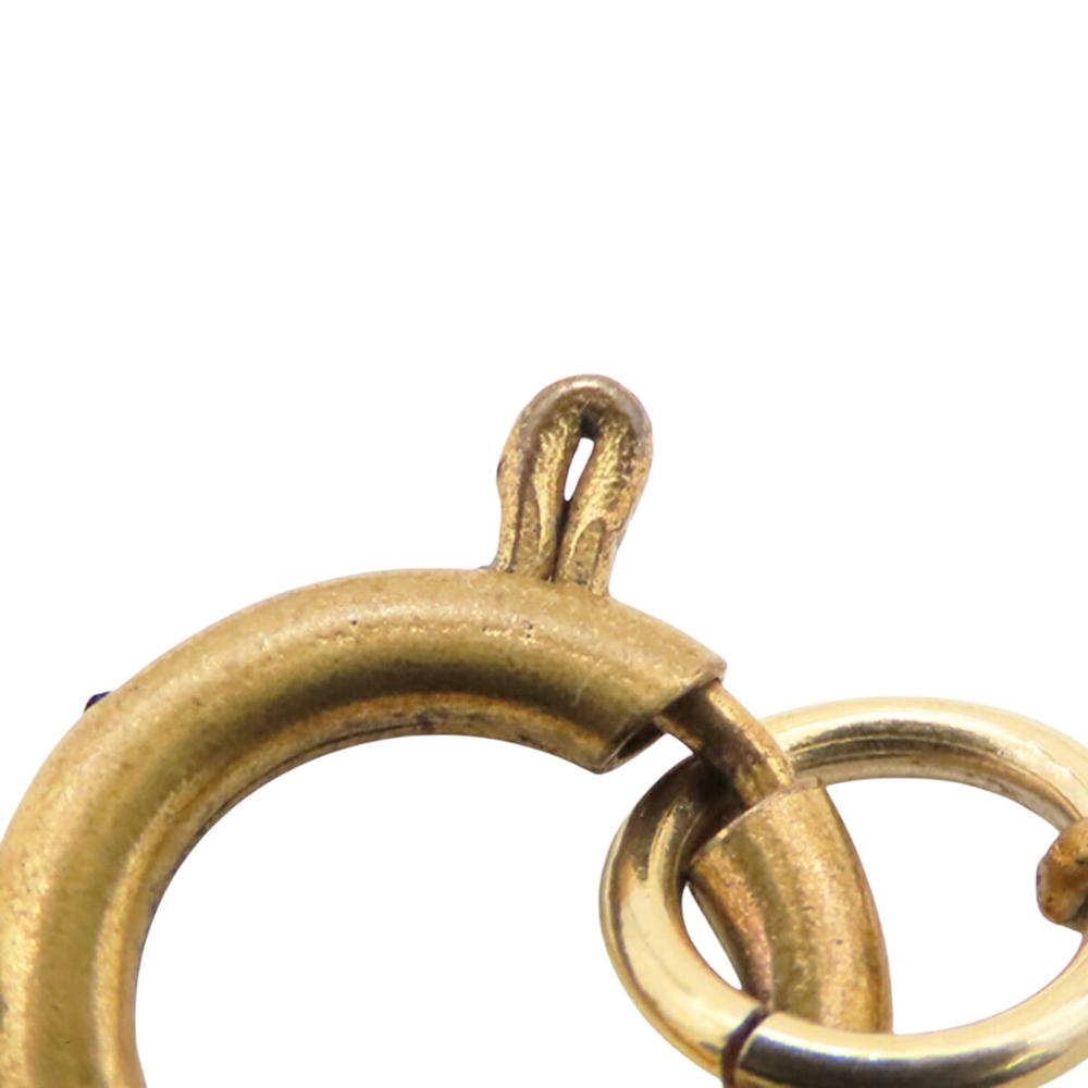 Chanel B Chanel Gold Gold Plated Metal CC Oval Pendant Necklace France