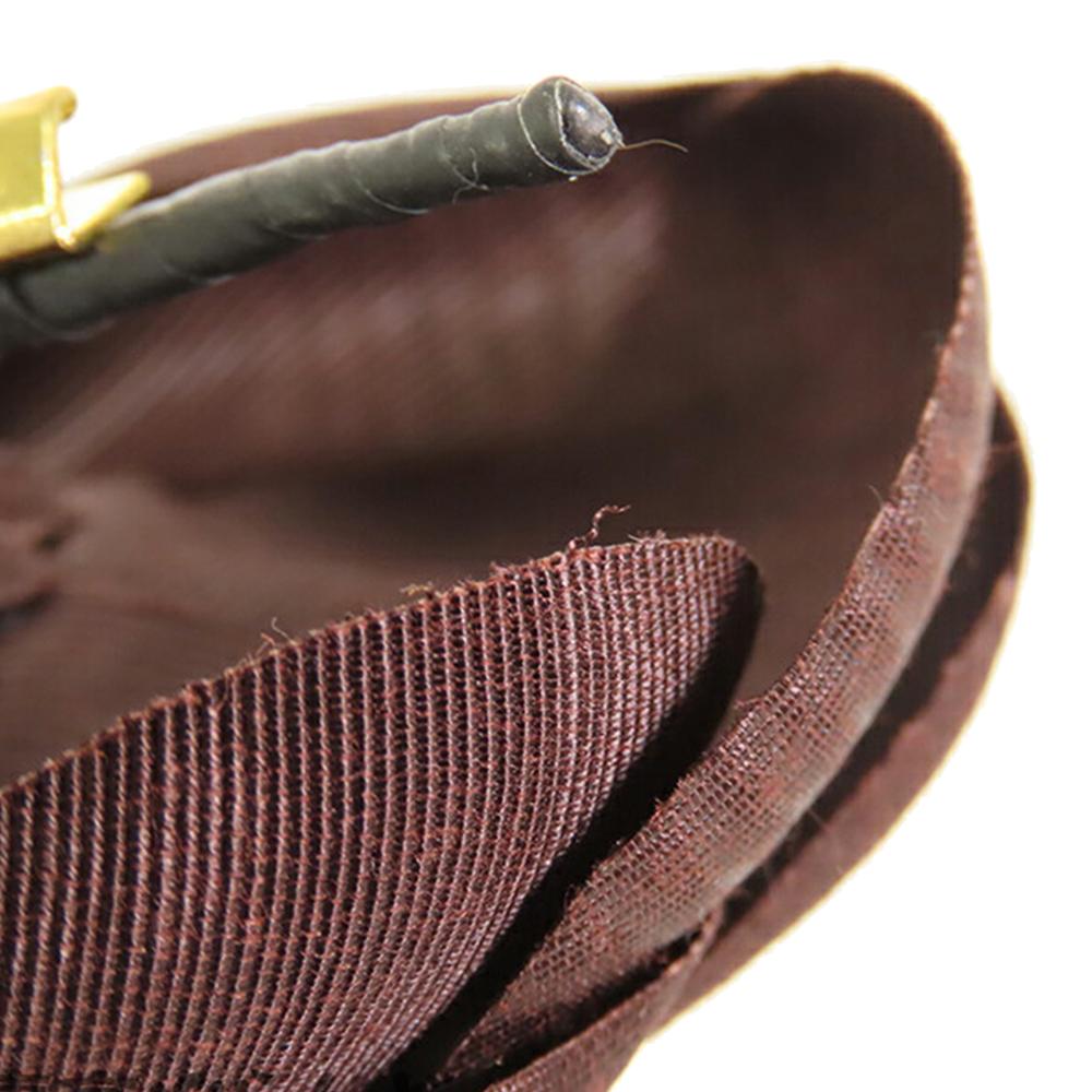 Chanel B Chanel Brown Dark Brown Nylon Fabric Camellia Brooch France