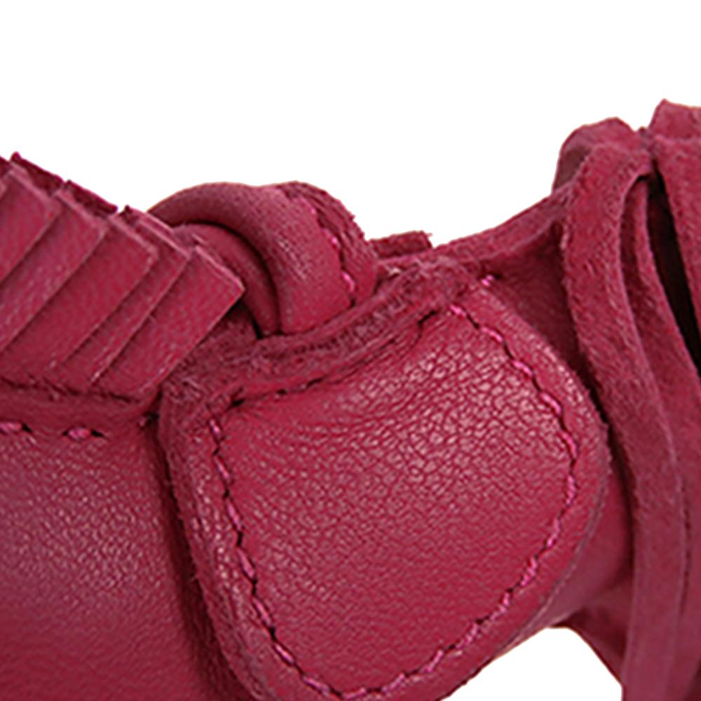 Hermès AB Hermès Pink Dark Pink Calf Leather Milo Lambskin Grigri Rodeo Bag Charm PM France