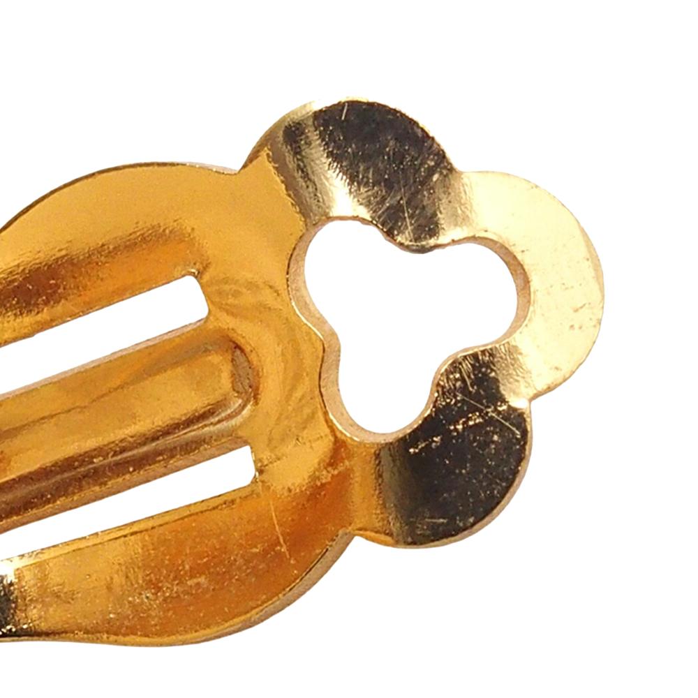 Chanel AB Chanel Gold Gold Plated Metal CC Round Clip on Earrings France