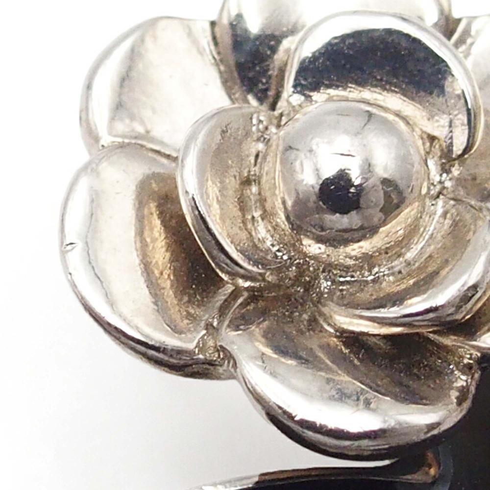 Chanel B Chanel Silver Silver Plated Metal CC Camellia Bag Charm France