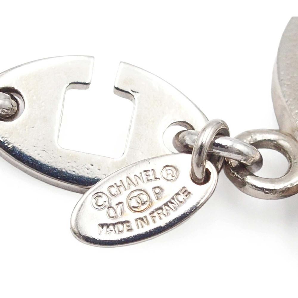 Chanel B Chanel Silver Silver Plated Metal CC Camellia Bag Charm France