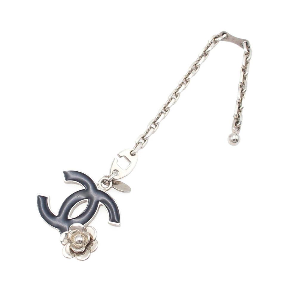 Chanel B Chanel Silver Silver Plated Metal CC Camellia Bag Charm France