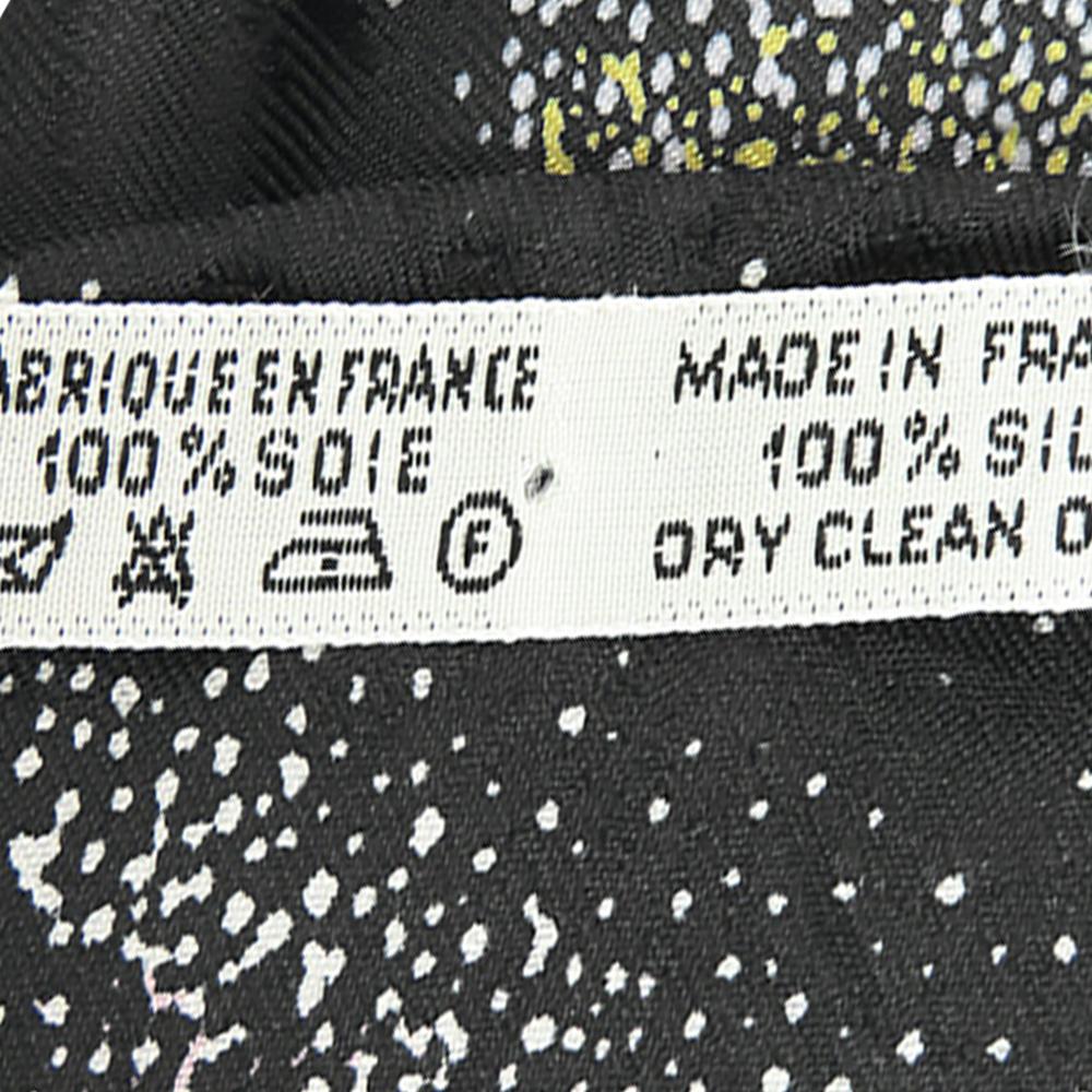 Hermès AB Hermès Black with Multi Silk Fabric Feux D Artifice Scarf 90 France
