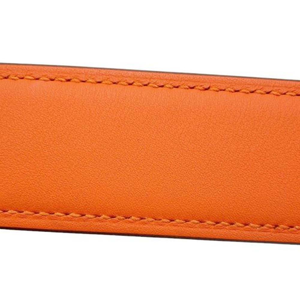 Hermès AB Hermès Orange Canvas Fabric Toile Officier and Swift Neo Evelyne 16 France