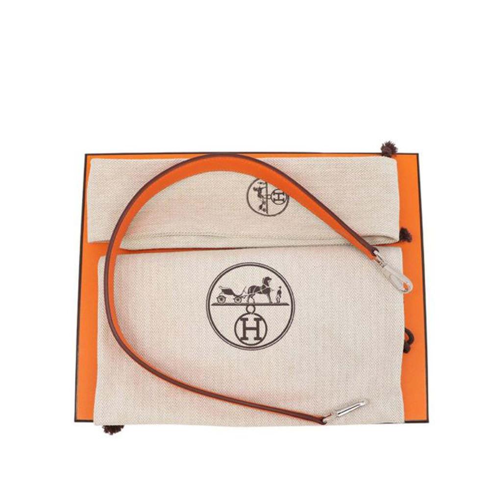 Hermès AB Hermès Orange Canvas Fabric Toile Officier and Swift Neo Evelyne 16 France