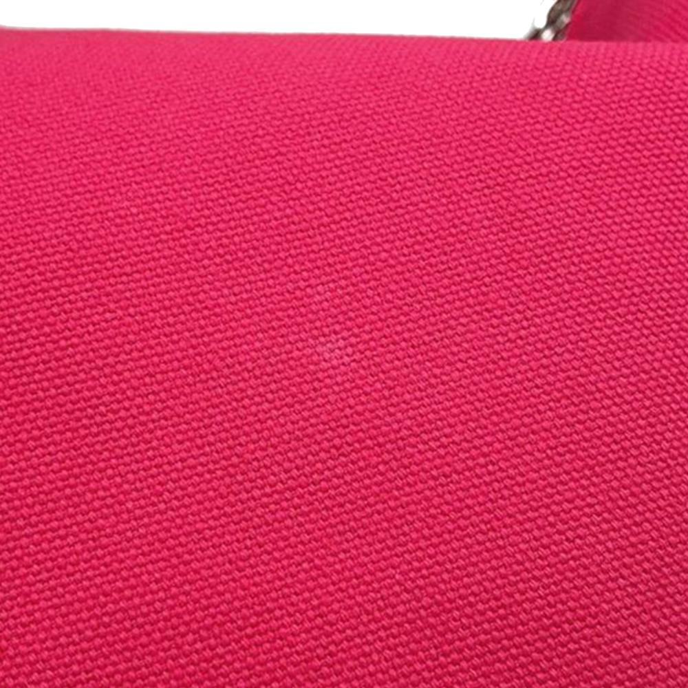Hermès AB Hermès Pink Hot Pink with Red Dark Red Canvas Fabric Small Toile Bride A Brac Case France
