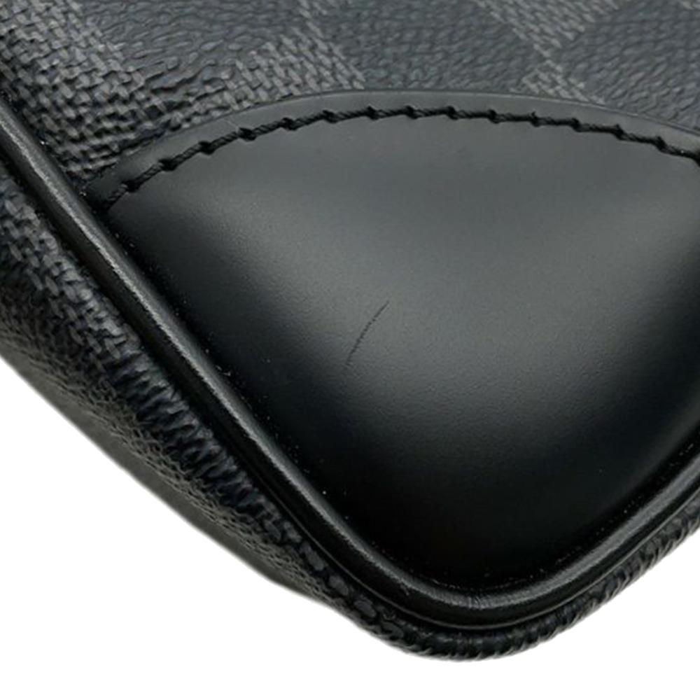 Louis Vuitton B Louis Vuitton Black Damier Canvas Fabric Damier Graphite Porte Documents Voyage PM France