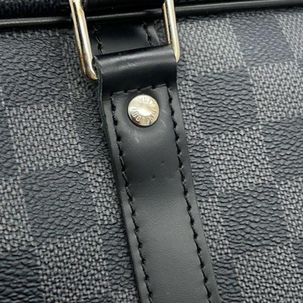 Louis Vuitton B Louis Vuitton Black Damier Canvas Fabric Damier Graphite Porte Documents Voyage PM France