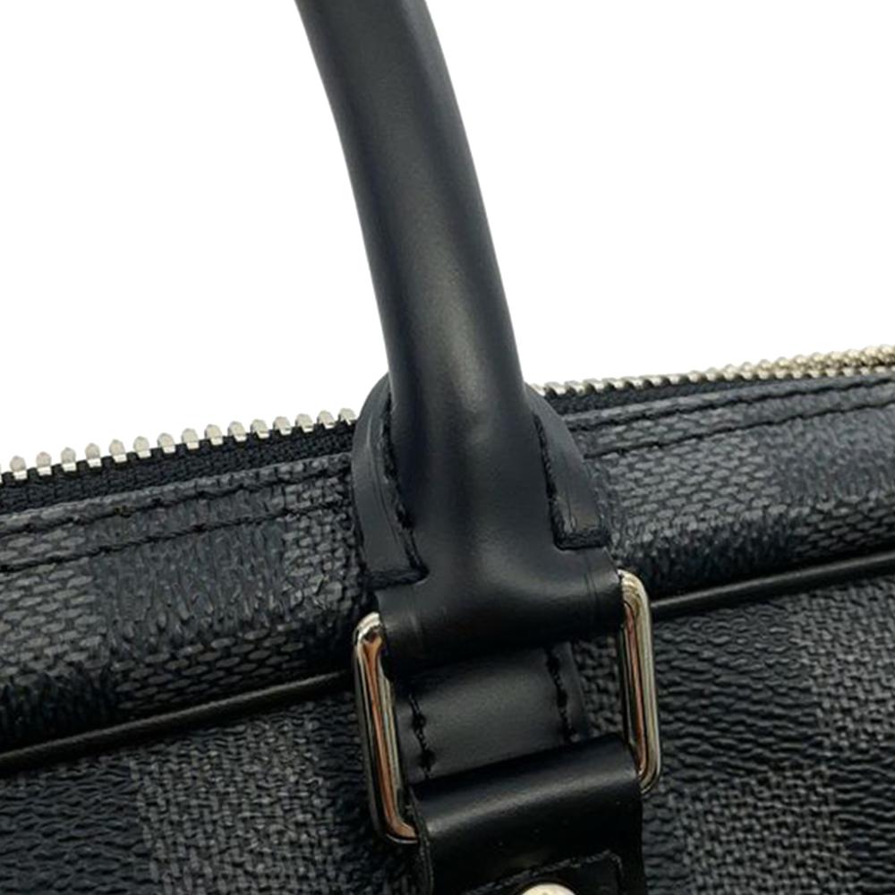 Louis Vuitton B Louis Vuitton Black Damier Canvas Fabric Damier Graphite Porte Documents Voyage PM France