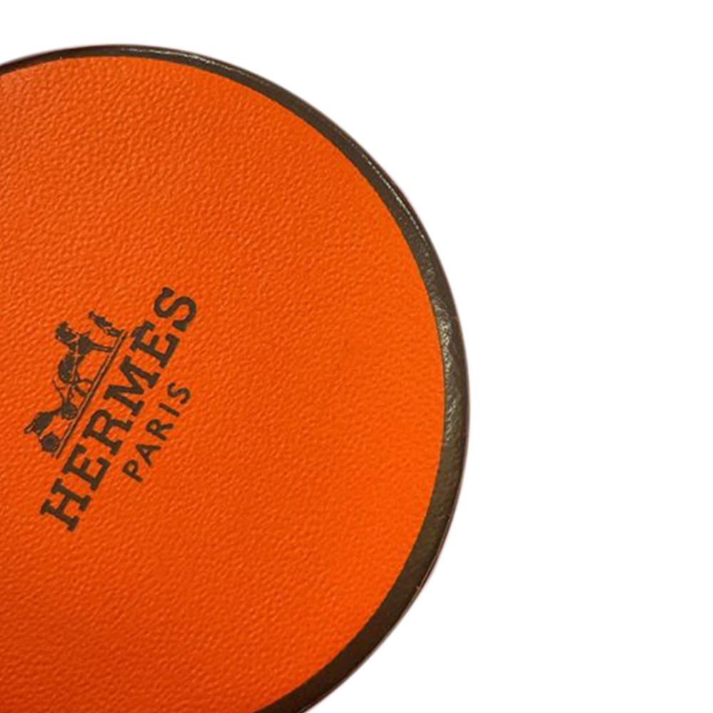 Hermès A Hermès Orange Silk Fabric Do Re Boucles Twilly Scarf France