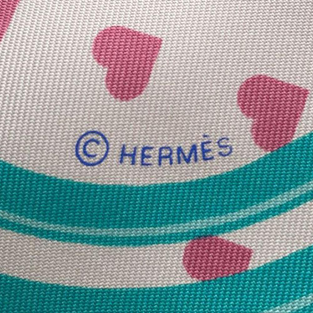 Hermès AB Hermès Pink with Multi Silk Fabric Brides de Gala Love Scarf France