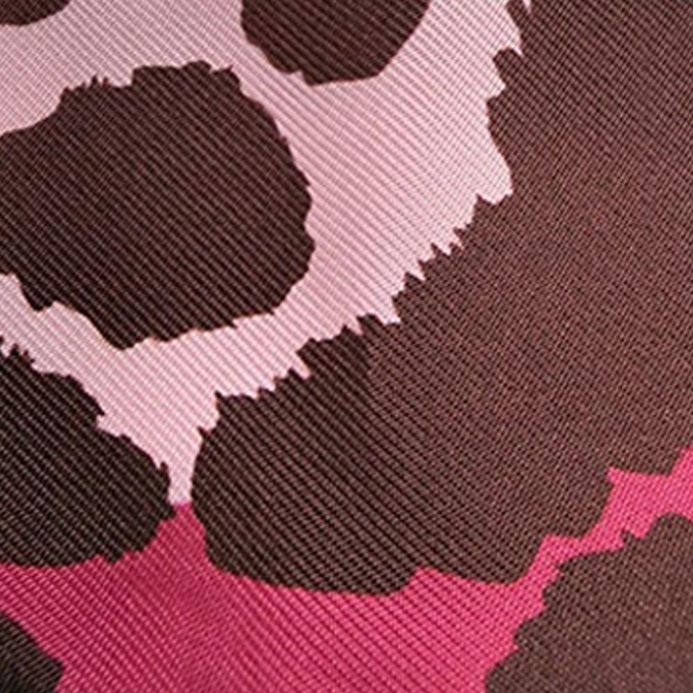 Hermès AB Hermès Red with Pink Dark Pink Silk Fabric Jaguar Quetzal Twilly Scarf France