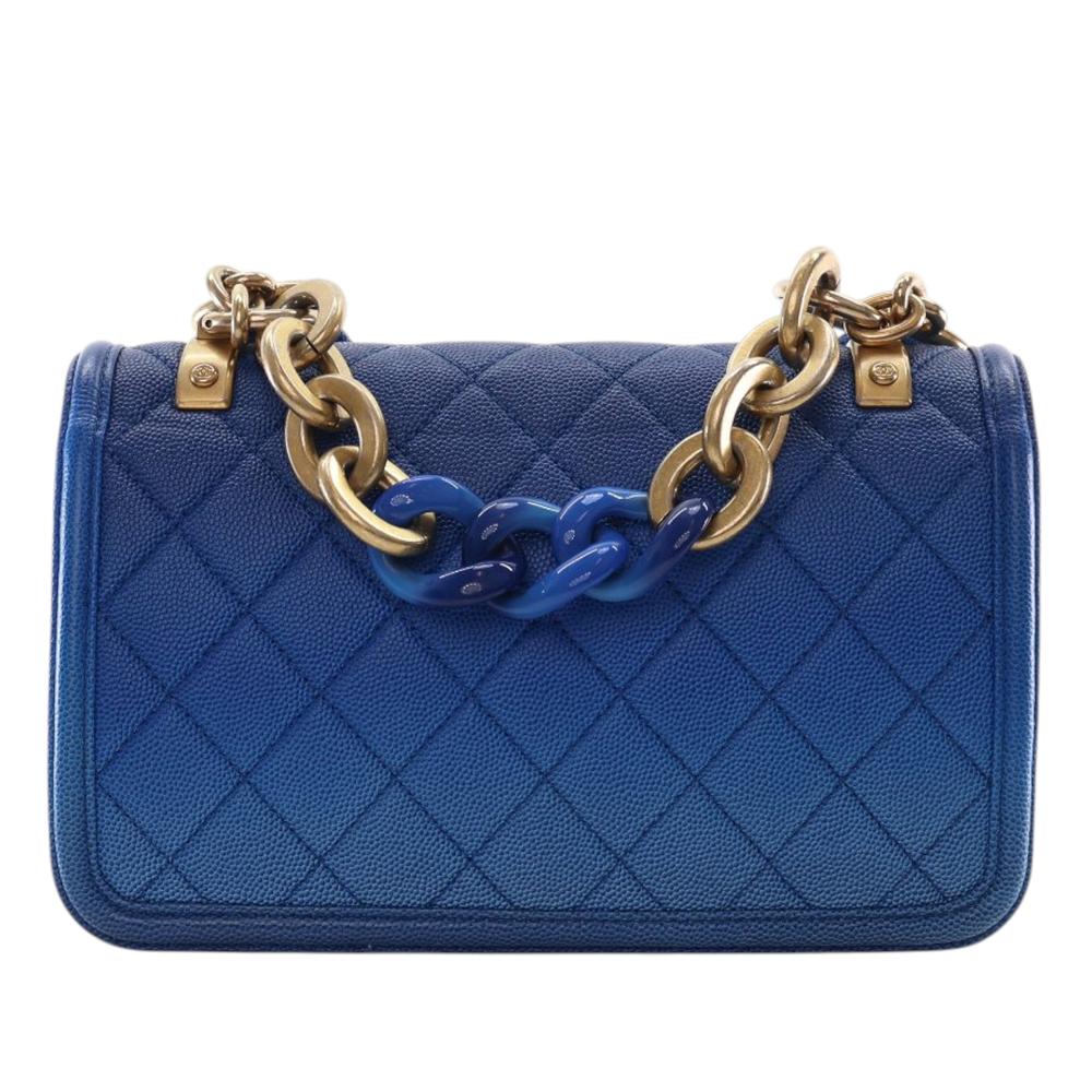 Chanel AB Chanel Blue Caviar Leather Leather Small Quilted Caviar Sunset On The Sea Flap France