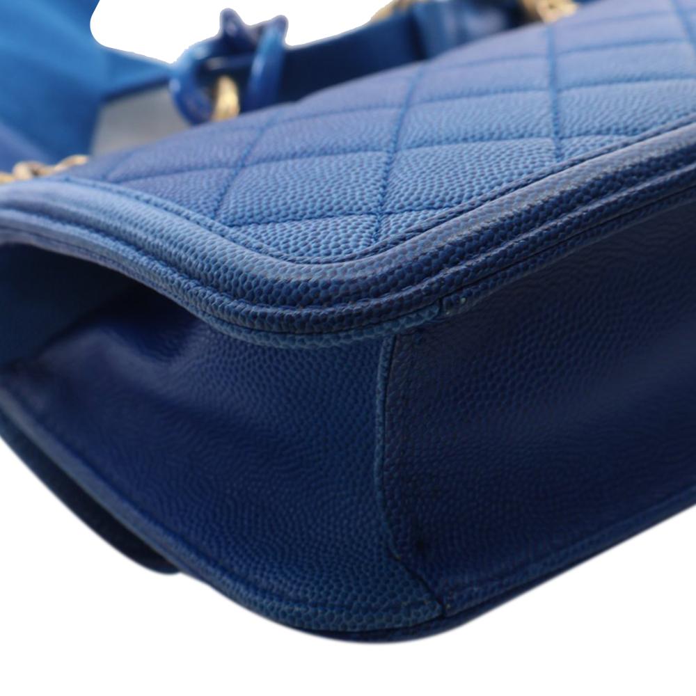 Chanel AB Chanel Blue Caviar Leather Leather Small Quilted Caviar Sunset On The Sea Flap France