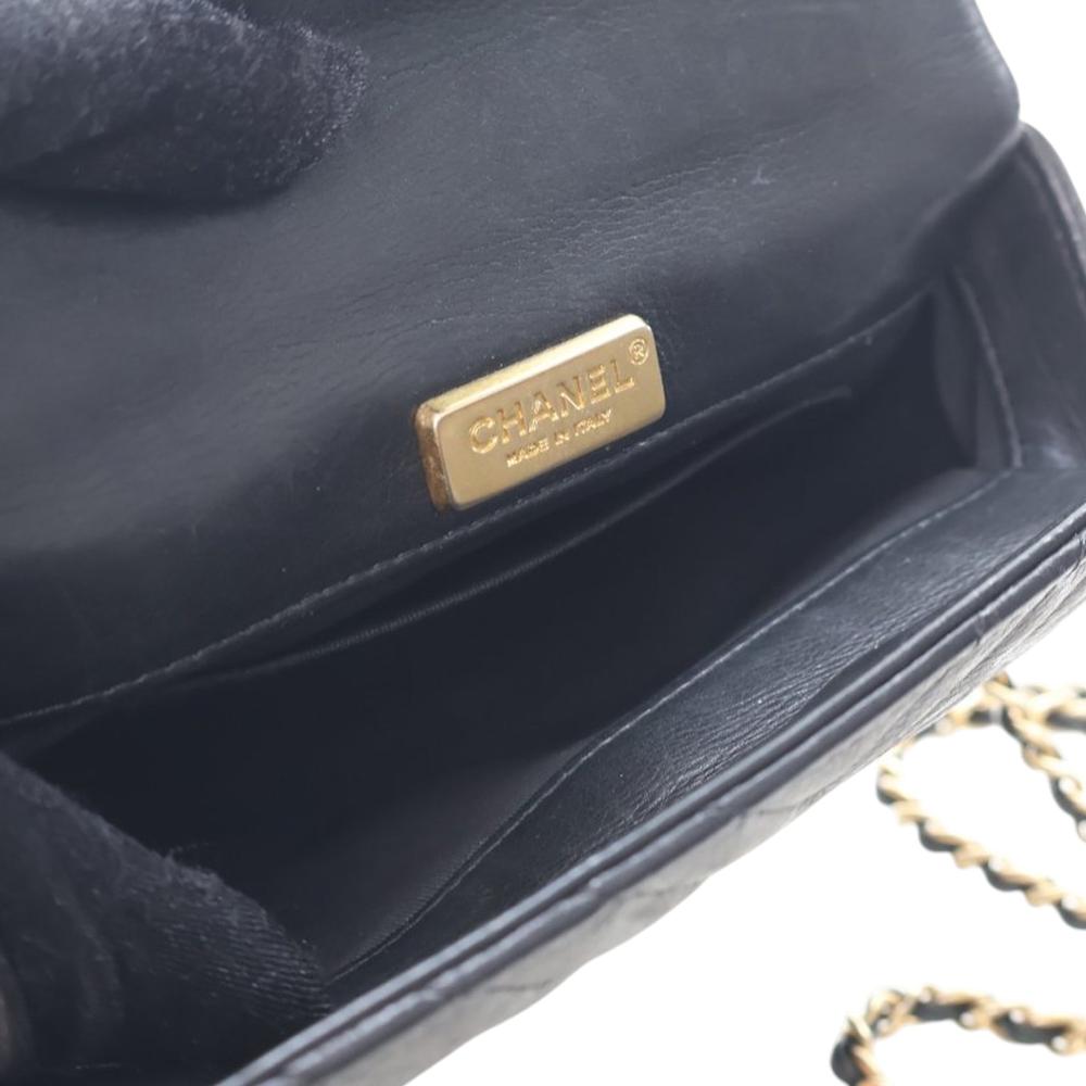 Chanel AB Chanel Black with Gold Calf Leather CC Chevron skin Rock The Corners Minaudiere Bag Italy