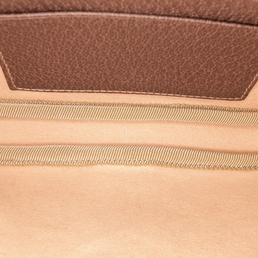 Gucci AB Gucci Brown Beige Coated Canvas Fabric Small GG Supreme Web Ophidia Belt Bag Italy