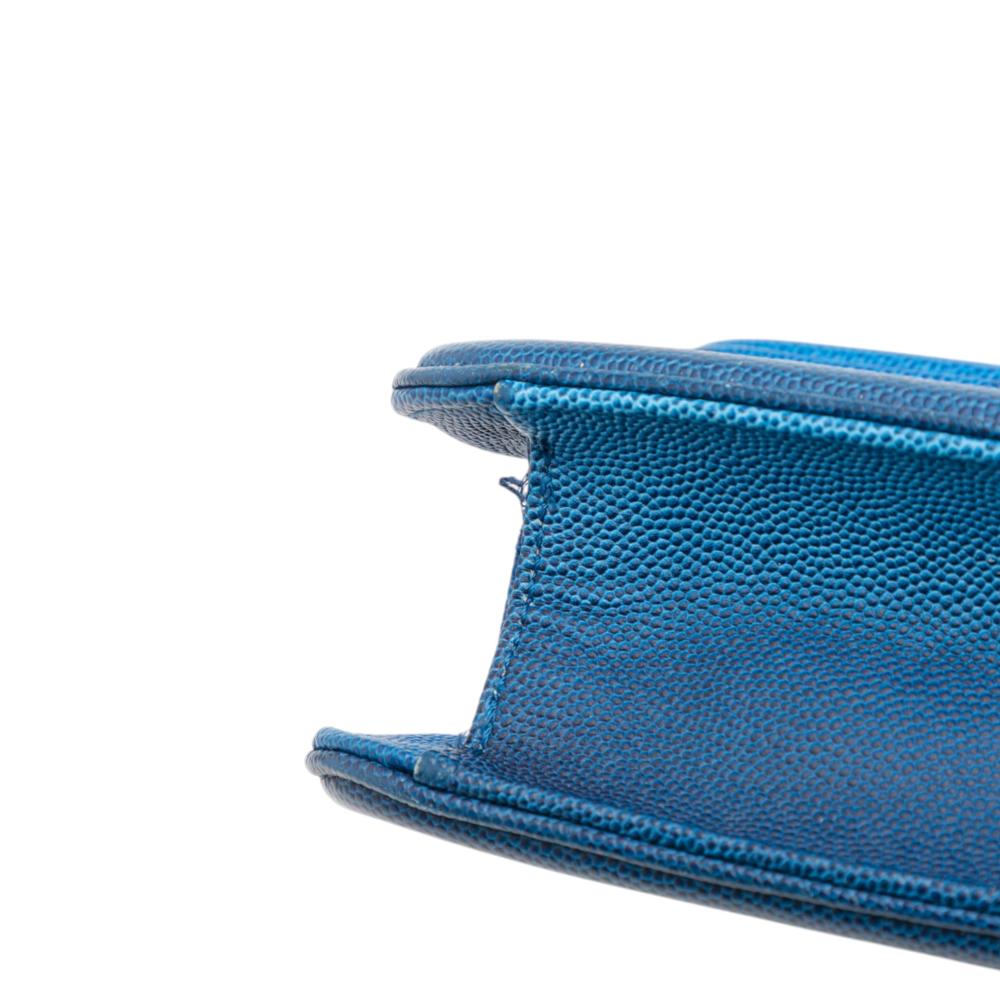 Chanel B Chanel Blue Caviar Leather Leather Medium Quilted Caviar Sunset On The Sea Flap Italy