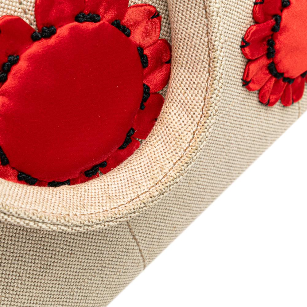 Prada B Prada Brown Light Beige Canvas Fabric Canapa Mistolino Tote Italy