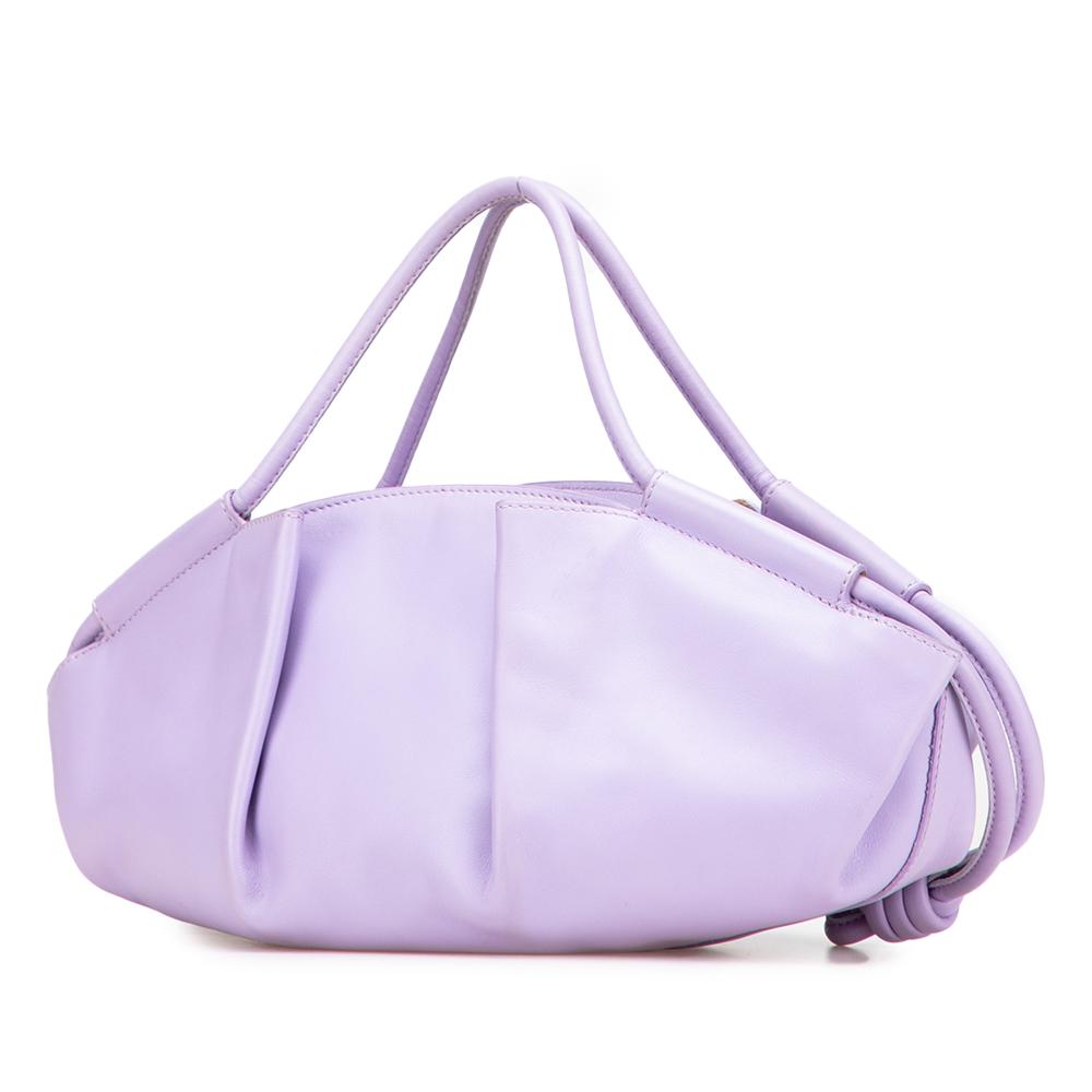 Loewe B LOEWE Purple Calf Leather Small Shiny skin Paseo Satchel Spain