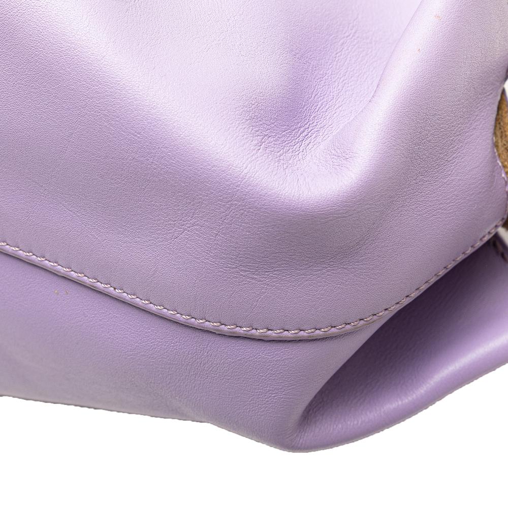 Loewe B LOEWE Purple Calf Leather Small Shiny skin Paseo Satchel Spain