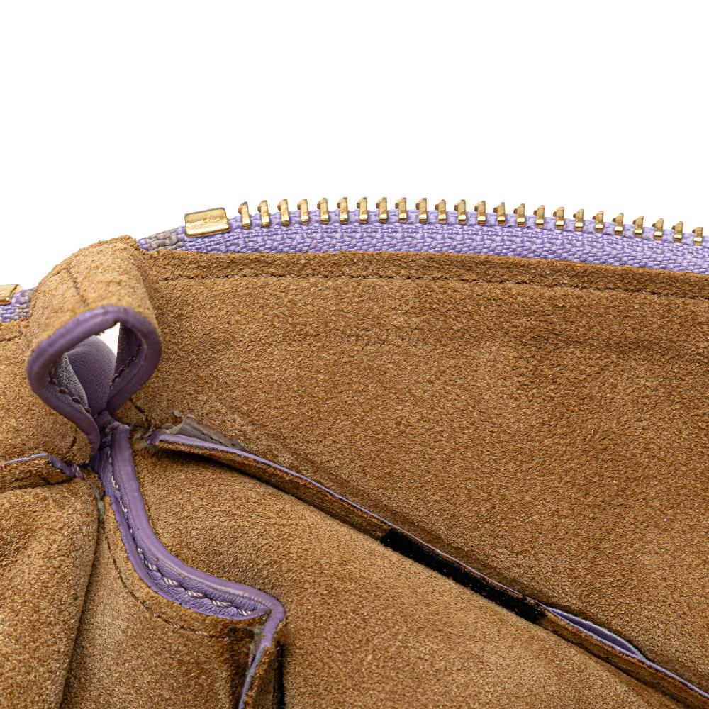 Loewe B LOEWE Purple Calf Leather Small Shiny skin Paseo Satchel Spain