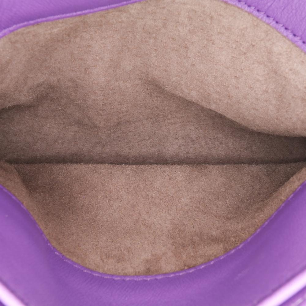 Bottega Veneta Purple Baby Nappa Intrecciato Olimpia Crossbody Italy