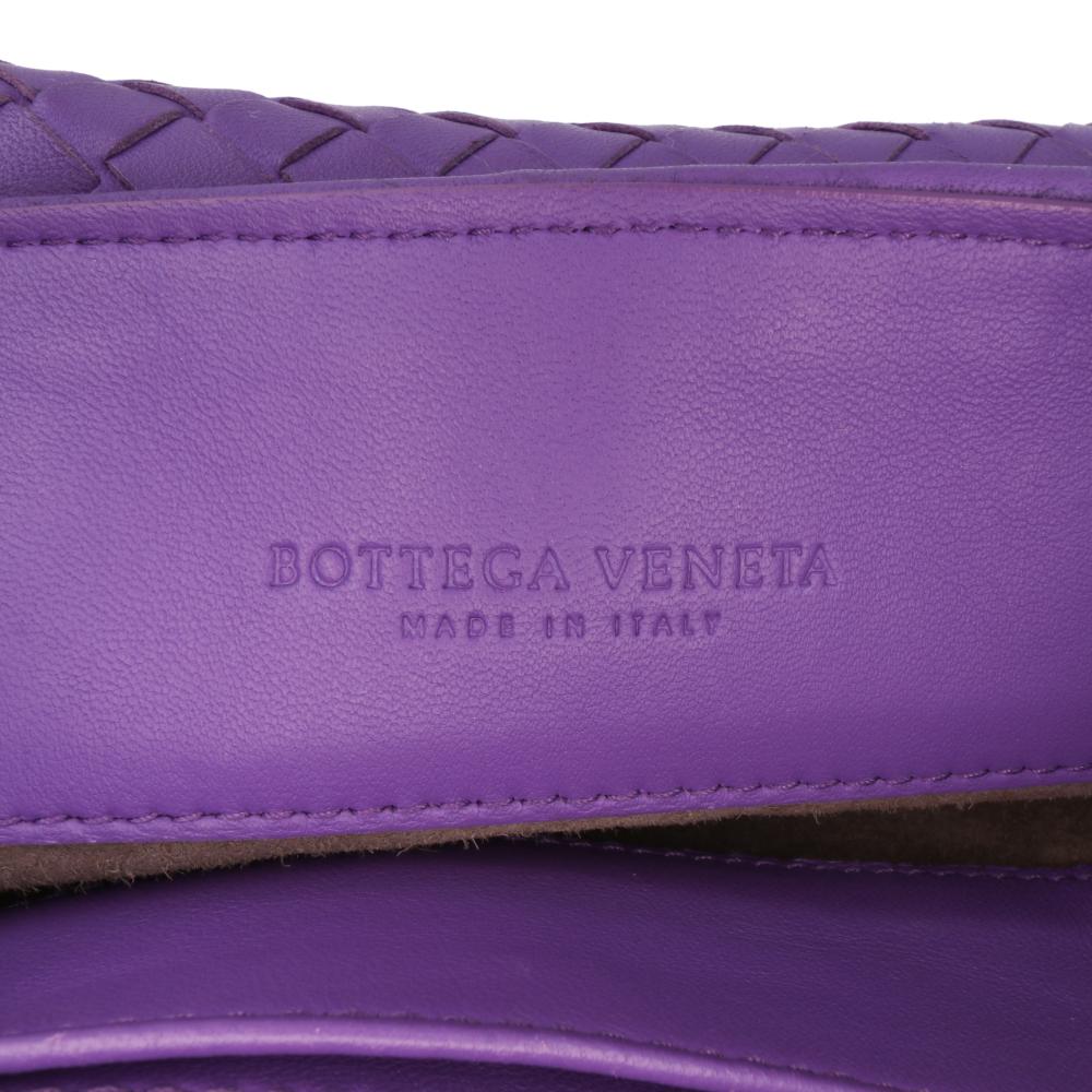 Bottega Veneta Purple Baby Nappa Intrecciato Olimpia Crossbody Italy