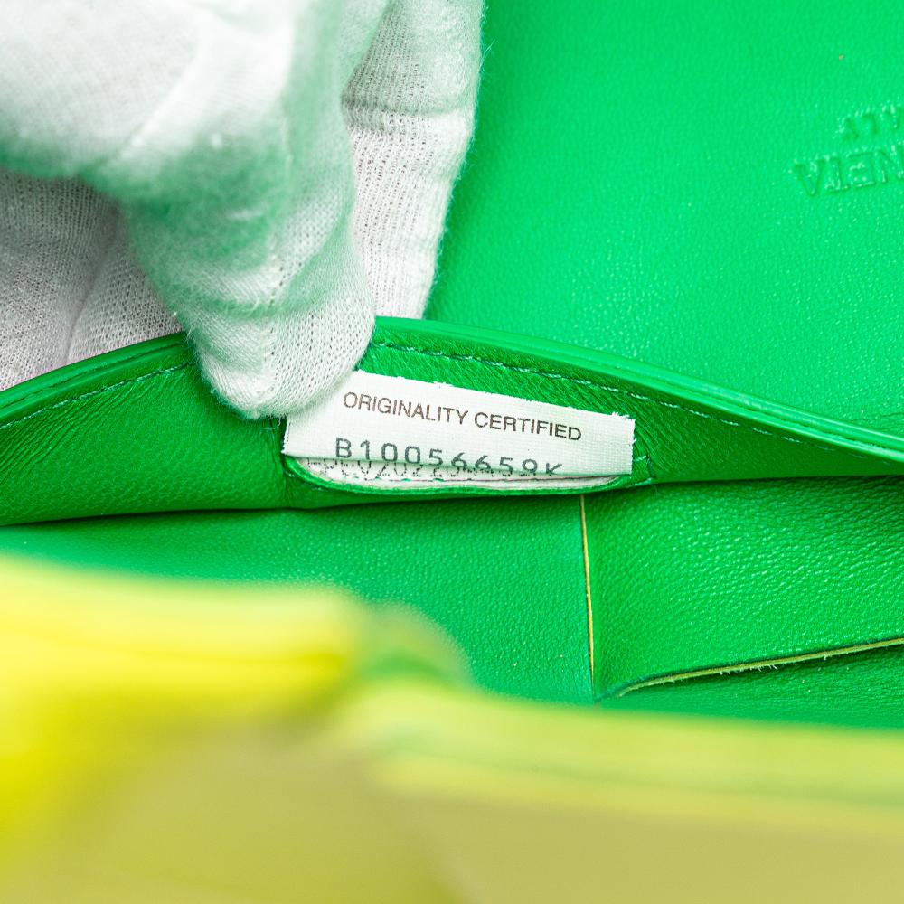 Bottega Veneta Yellow Neon Yellow Nappa Leather Leather Small Nappa Maxi Intrecciato Arco Tote Italy