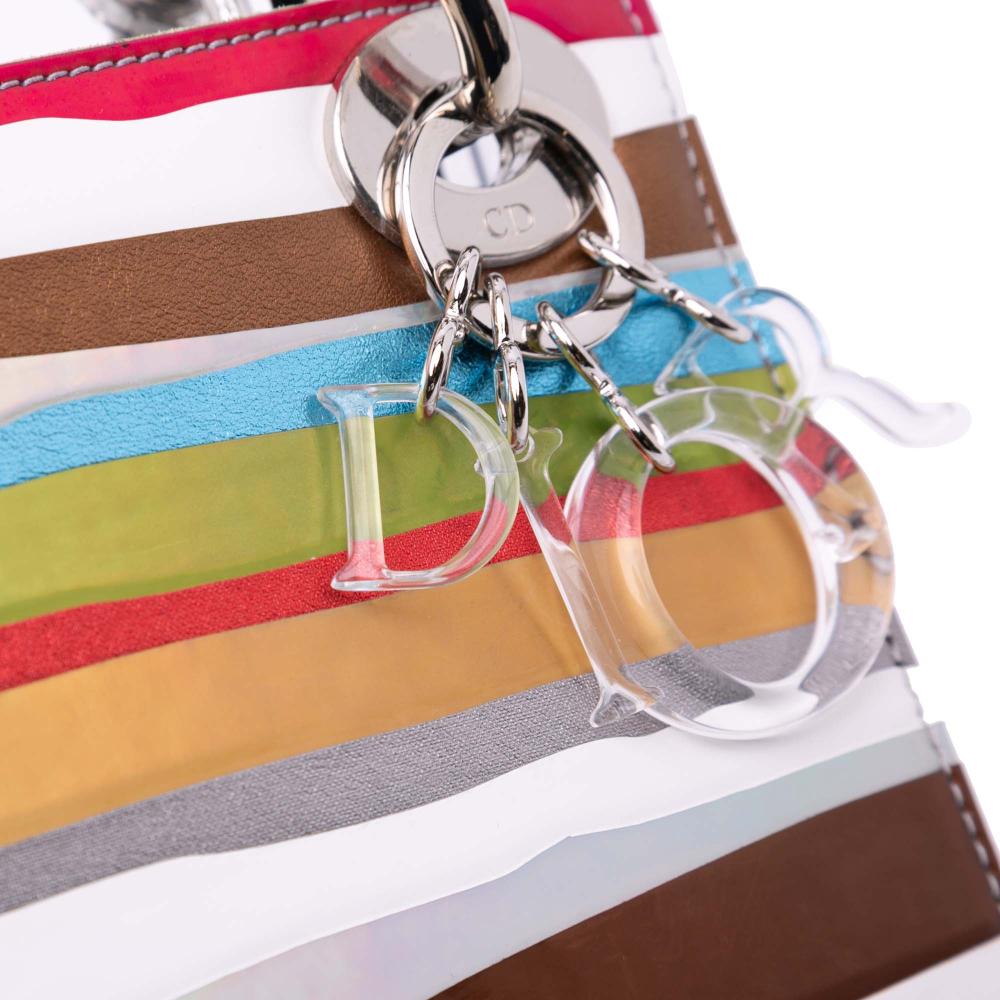 Christian Dior AB Dior White PVC Plastic Wang Guangle Medium Technical Fabric Lady Dior France