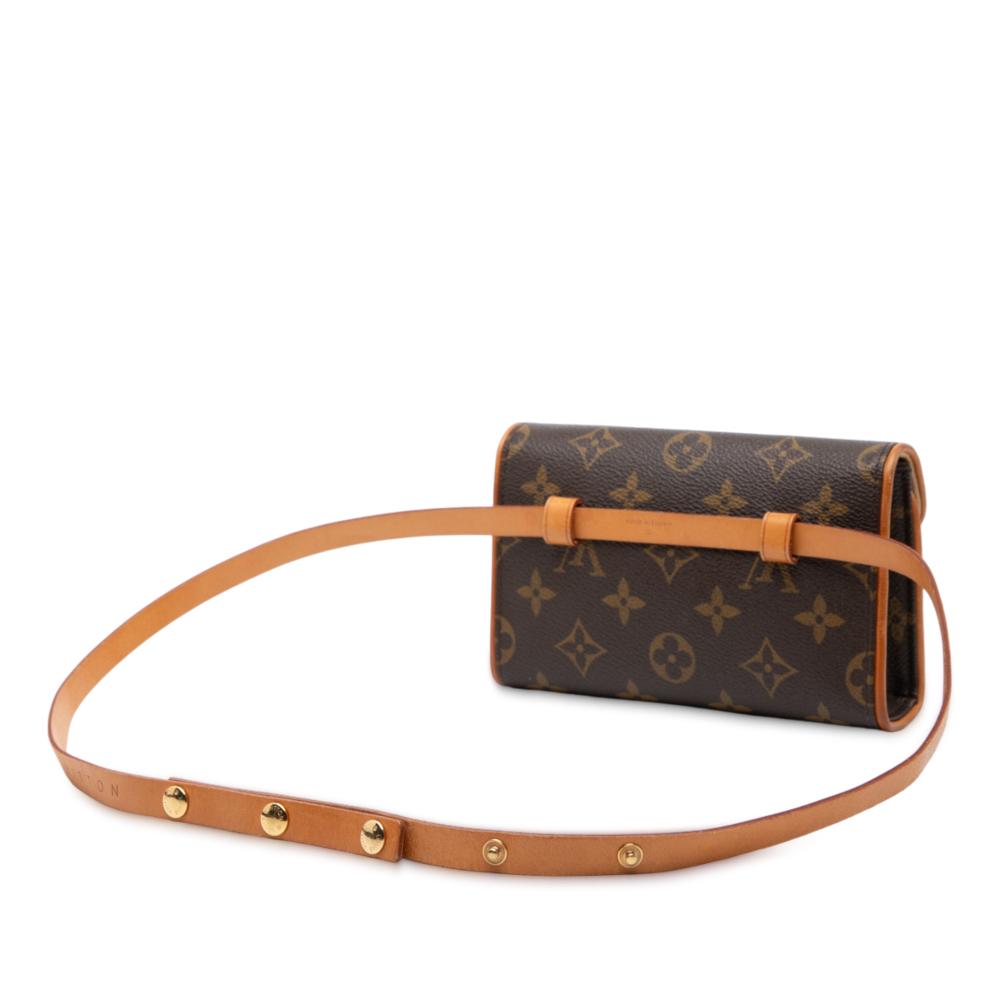 Louis Vuitton AB Louis Vuitton Brown Monogram Canvas Fabric Monogram Pochette Florentine France
