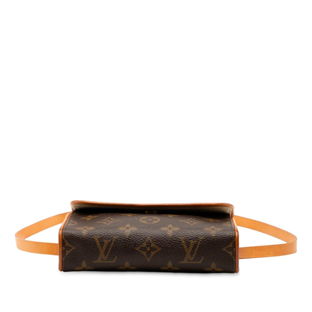 Louis Vuitton AB Louis Vuitton Brown Monogram Canvas Fabric Monogram Pochette Florentine France