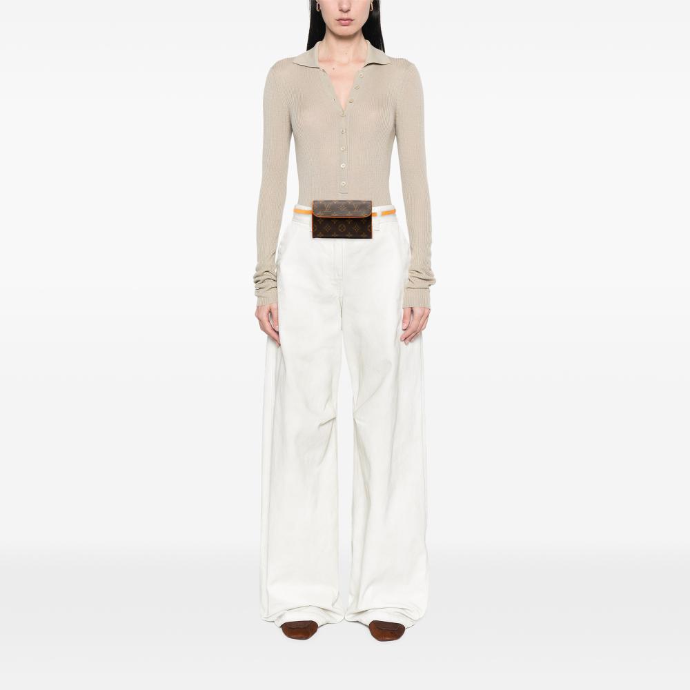 Louis Vuitton AB Louis Vuitton Brown Monogram Canvas Fabric Monogram Pochette Florentine France