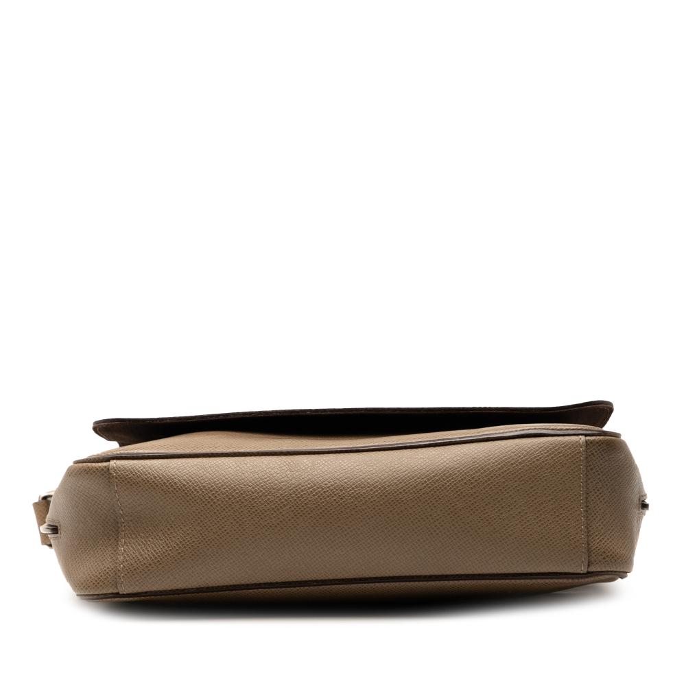 Louis Vuitton B Louis Vuitton Brown Light Brown Taiga Leather Leather Taiga Roman PM France