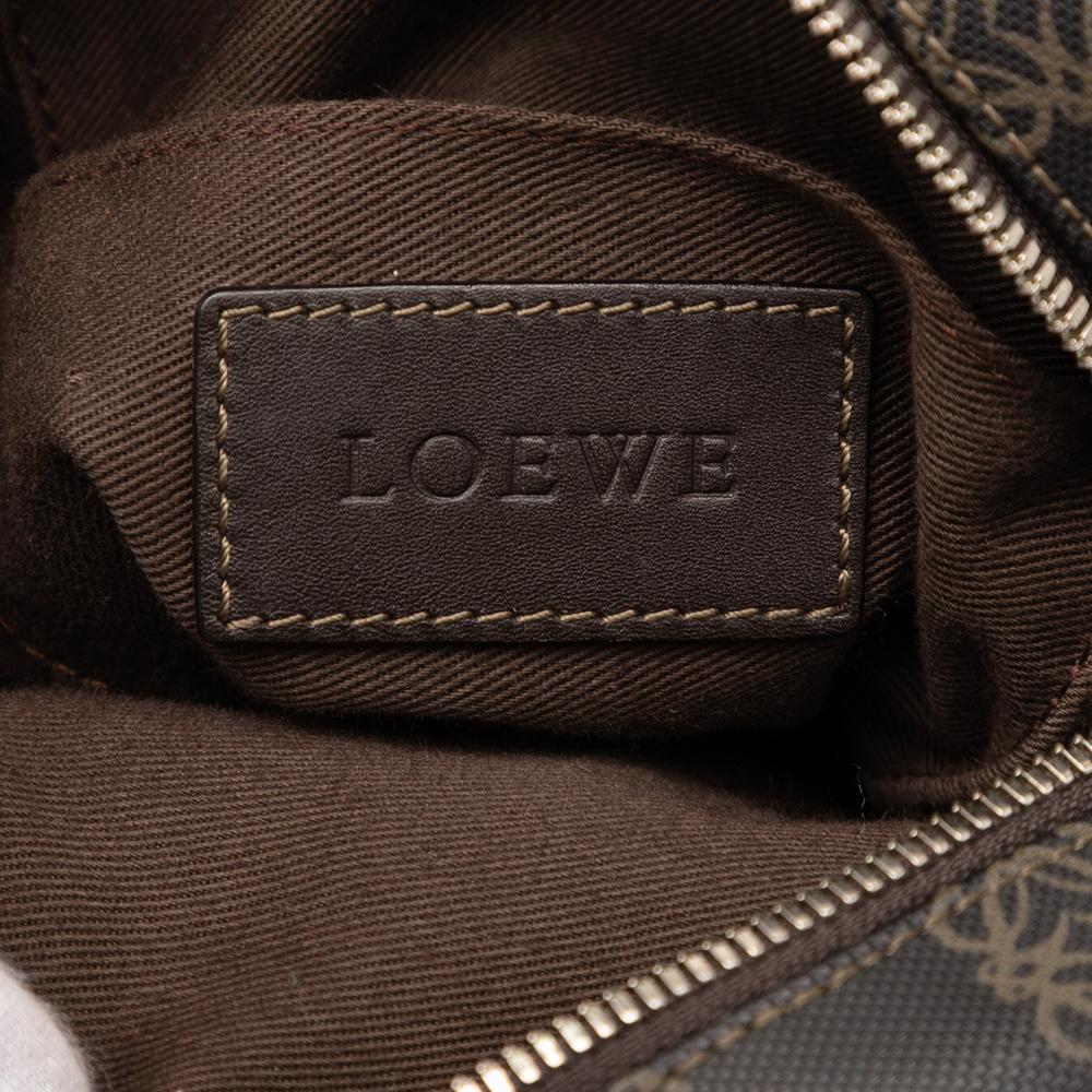 Loewe B LOEWE Brown Dark Brown Coated Canvas Fabric Anagram Crossbody Spain