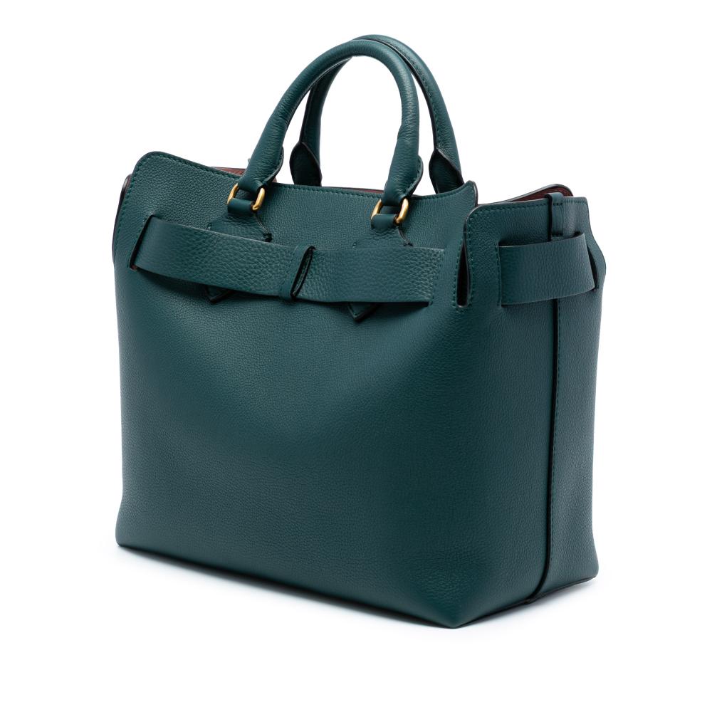 Burberry AB Burberry Green Dark Green Calf Leather Medium Belt Bag Italy