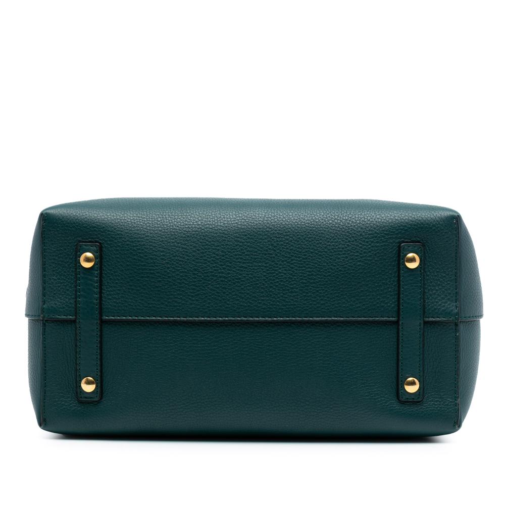 Burberry AB Burberry Green Dark Green Calf Leather Medium Belt Bag Italy