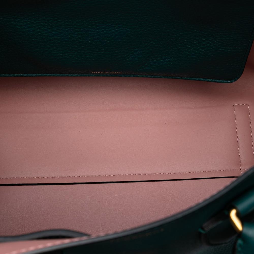 Burberry AB Burberry Green Dark Green Calf Leather Medium Belt Bag Italy