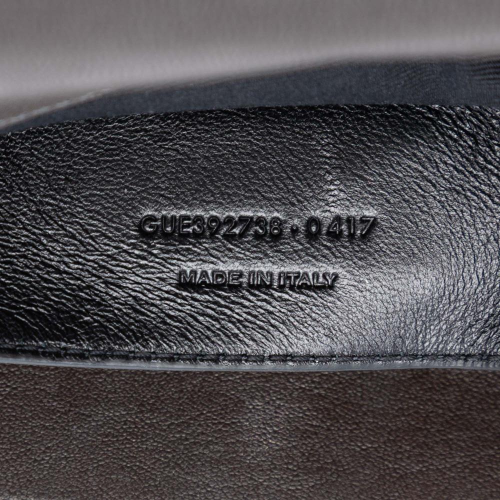 Saint Laurent Brown Large Chevron Sheepskin Monogram College Bag Italy