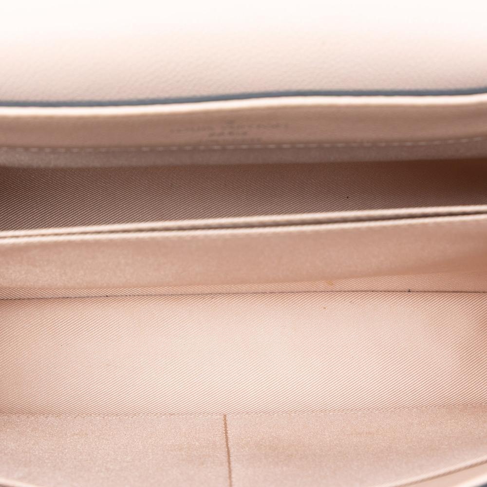 Louis Vuitton B Louis Vuitton Brown Beige with Blue Calf Leather Bicolor Lockme II France