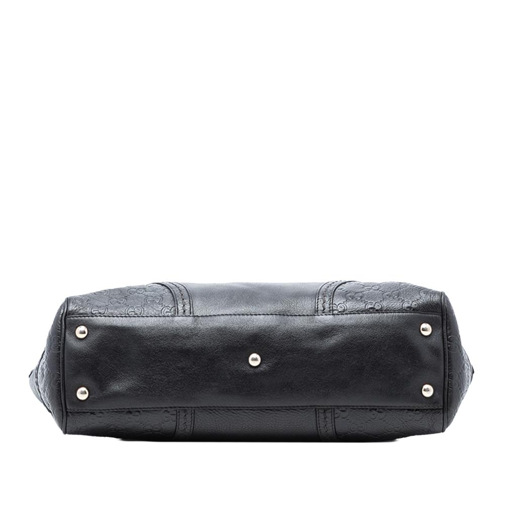 Gucci B Gucci Black Calf Leather Signoria Tote Italy