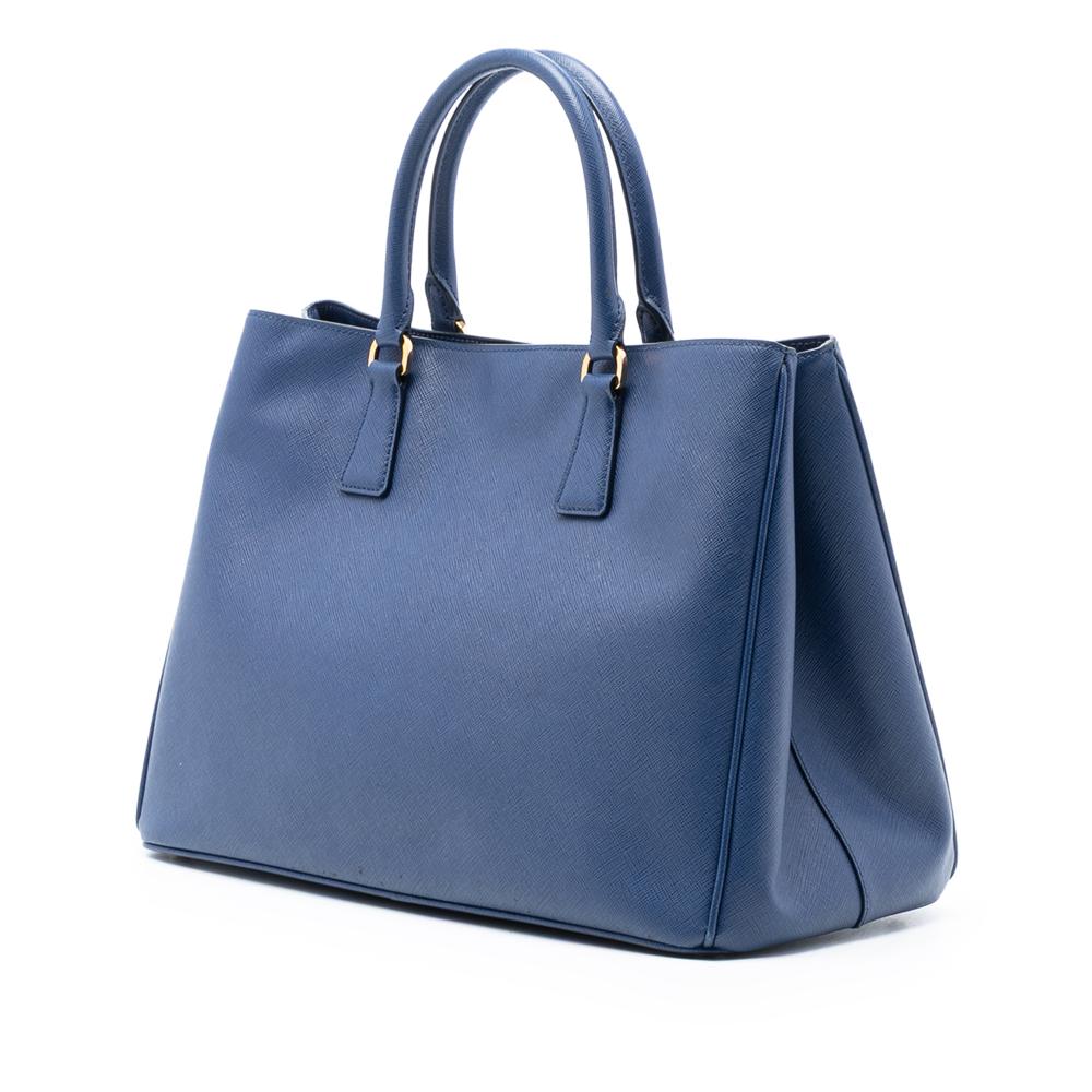 Prada B Prada Blue Saffiano Leather Large Lux Galleria Tote Italy