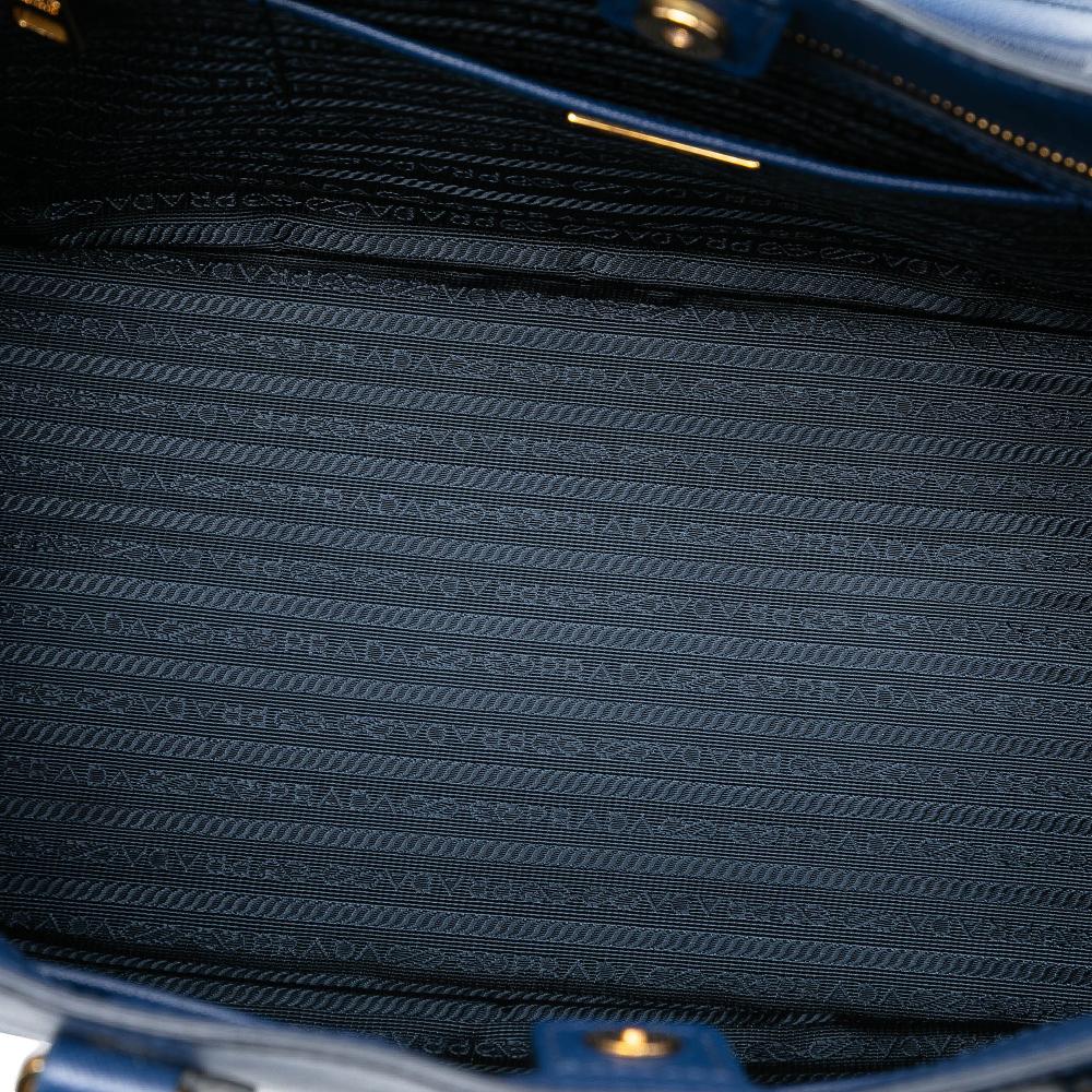 Prada B Prada Blue Saffiano Leather Large Lux Galleria Tote Italy