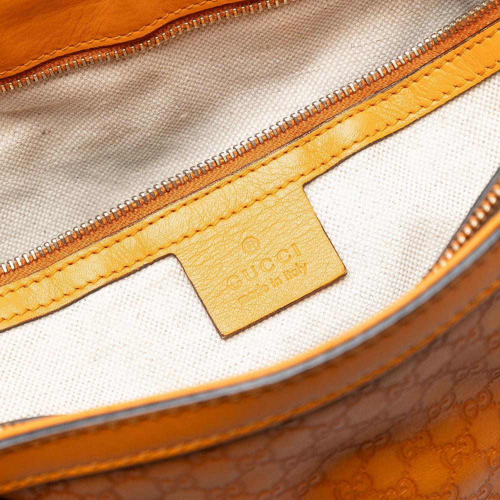 Gucci B Gucci Orange Light Orange Calf Leather Microguccissima Nice Tote Italy