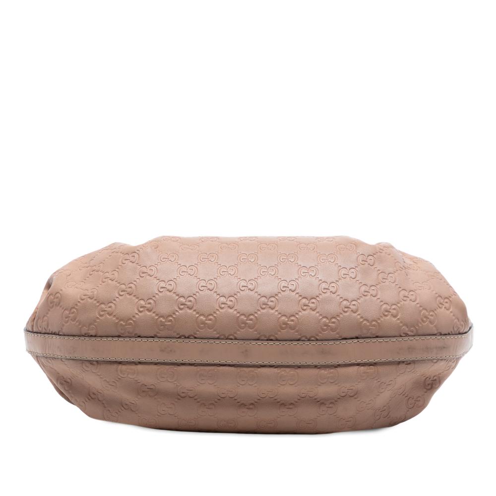 Gucci B Gucci Brown Nude Calf Leather Guccissima Scarlett Tote Italy