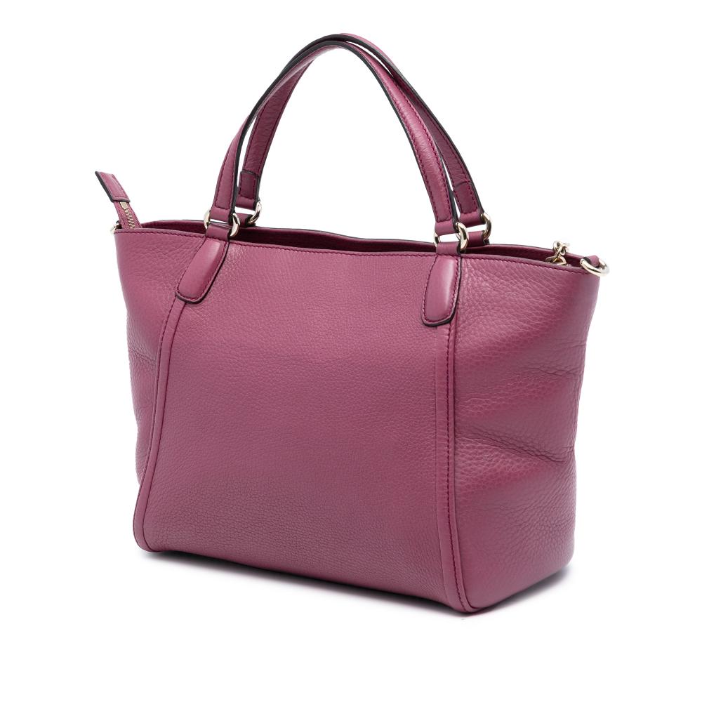 Gucci AB Gucci Pink Dark Pink Calf Leather Small Soho Cellarius Satchel Italy