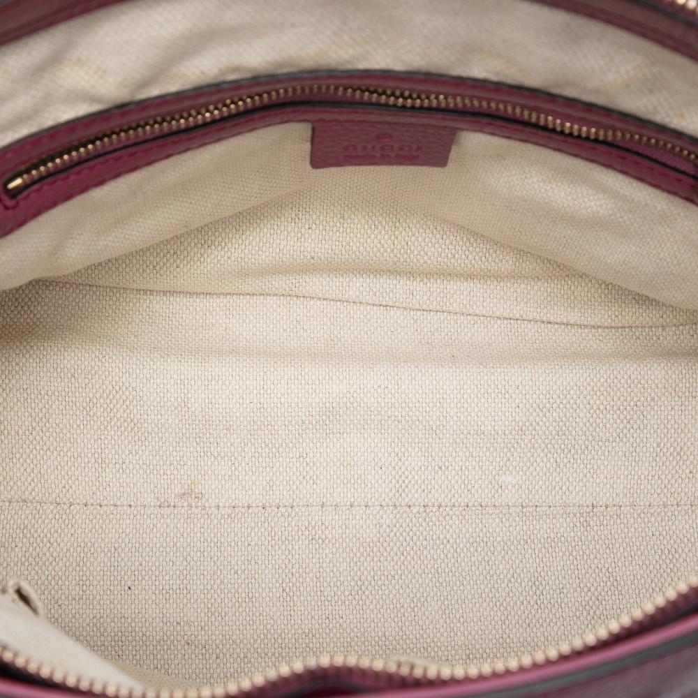 Gucci AB Gucci Pink Dark Pink Calf Leather Small Soho Cellarius Satchel Italy